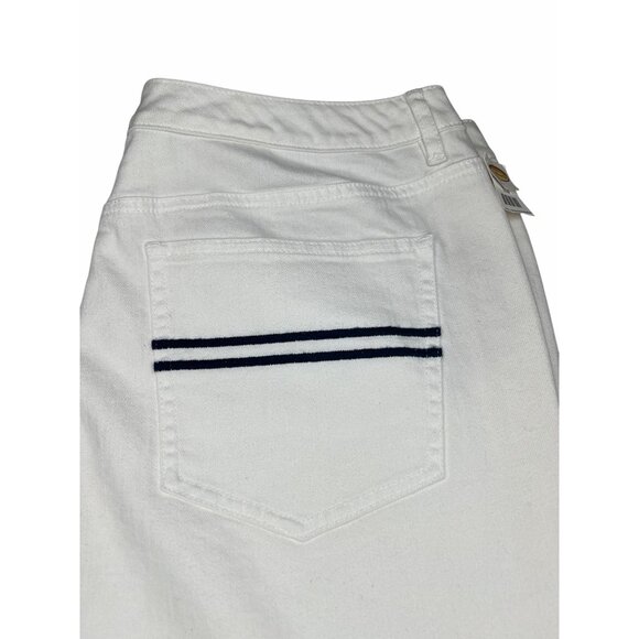 Talbots Boot Leg White Stretch Denim Jeans Womens Fit Size 14M - Picture 11 of 14